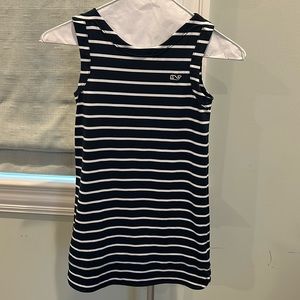 Vineyard Vines Girl’s navy/white striped Sankaty tank dress, sz XS (girls 5-6)